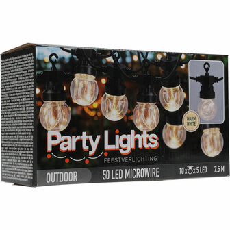 Feestverlichting voor de Tuin - 450cm - warm wit - 10x5 Micro Led