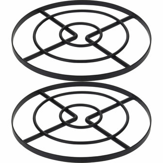 2x Pannenonderzetter - &Oslash; 23 cm - Staal