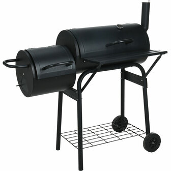 Vaggan Smoker Houtskoolbarbecue - Cilinder Rookoven - 118 x 53 x 102 cm