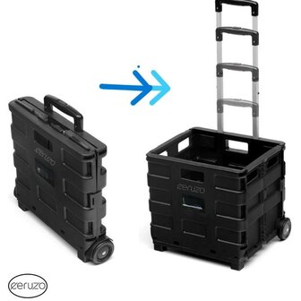 Ceruzo Trolley met Vouwkrat - 50 Liter