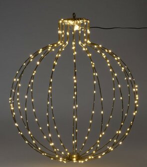 Verlichte Kerstbal - 57cm - Zwart Frame