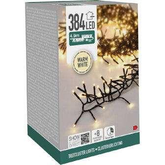 Treecluster Kerstboomverlichting - 384led - warm wit