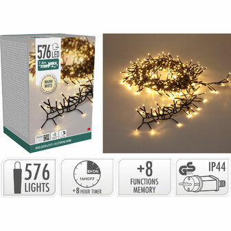 Treecluster Kerstboomverlichting - 576led - warm wit