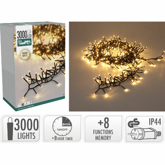 Treecluster Kerstboomverlichting - 3000led - warm wit