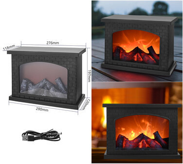 Ceruzo Led Sfeerhaard - 28x12x20