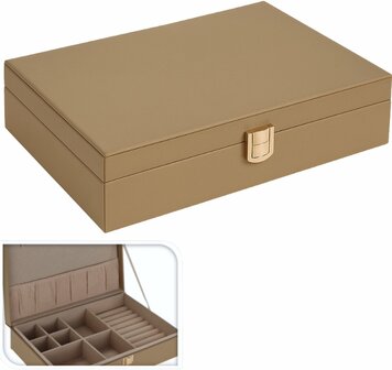 Sieradendoos 28x19x7  - Taupe
