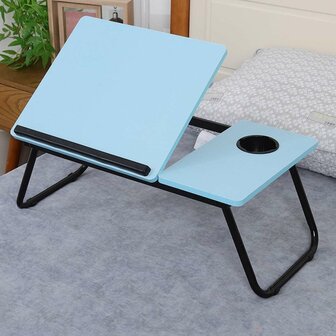 Ceruzo Bedtafel Verstelbaar Blauw- Laptoptafel - Ontbijttafel 