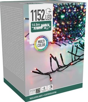 Treecluster Kerstboomverlichting - 1152led - Multicolor