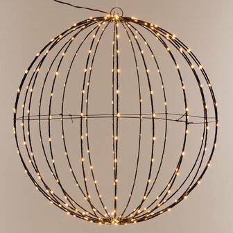 Lichtbol 320 led - Metaal - 50 cm - Kerstverlichting - met Timer - extra warm wit
