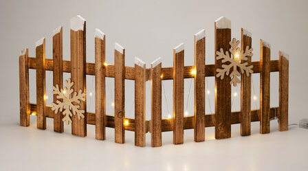 Kersthek 76cm - met led verlichting - hout