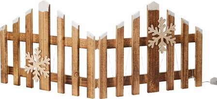 Kersthek 76cm - met led verlichting - hout