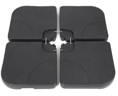 Ceruzo Parasoltegels - Vulbaar tot 80 kg - 4 Tegels - voor Kruisvoet