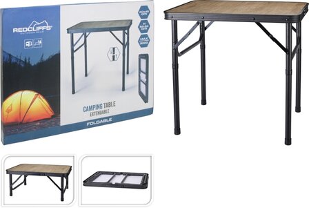 Campingtafel - 60x45 cm - Hoogte verstelbaar