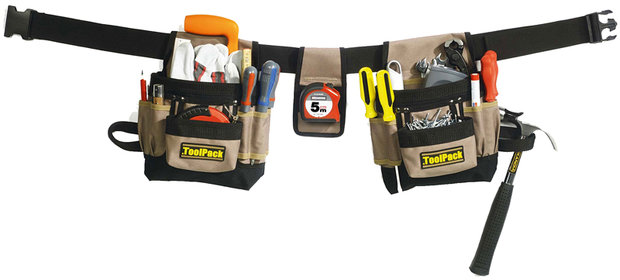 ToolPack   Gereedschapgordel met 2 tassen