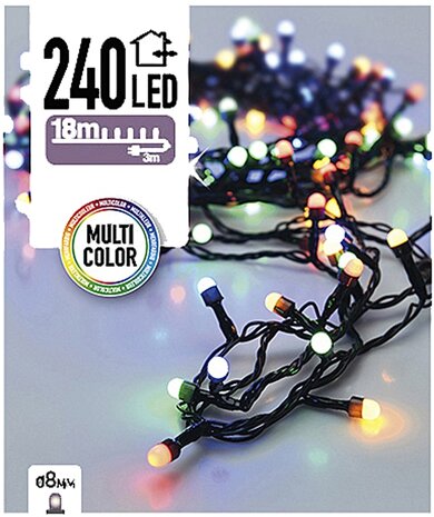 LED-verlichting bolletjes 240 LED's 18 meter multicolor