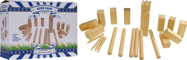 Kubb spelset - groot -hout 