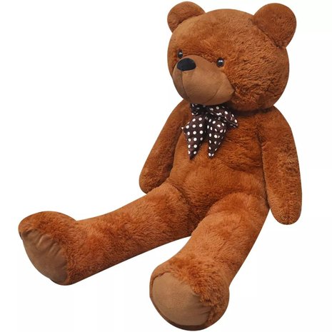 Teddybeer Knuffelbeer 100 cm zacht pluche bruin 