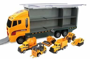 Vrachtwagen - Bouwvrachtwagen - met heftruck- Wals - Bulldozer - Cement wagen - Vrachtwagen 