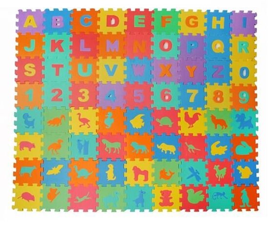 Puzzelmat -Kindermat - Vloermat - Kruipmat - Speelmat - Alfabet en Dieren