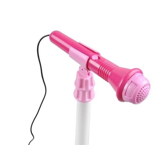 Elektrische - gitaar - Met versterker - Microfoon en standaard - Roze - Set voor meisjes - Werkt op batterijen - Speelgoed - Karaoke set - Met gitaar