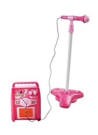 Elektrische - gitaar - Met versterker - Microfoon en standaard - Roze - Set voor meisjes - Werkt op batterijen - Speelgoed - Karaoke set - Met gitaar