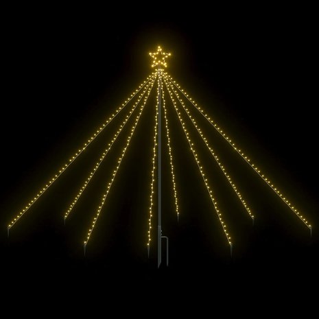 Kerstboomverlichting - kerstpiramide - Kerstster -  waterval - Voor binnen buiten - 400 LED's  - 2,5 m