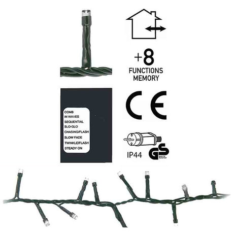 Micro Cluster 560 LED's 11 meter wit