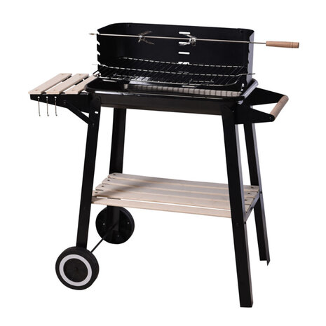 Verrijdbare Barbecue - met zijtafel - 83 x 45 cm 