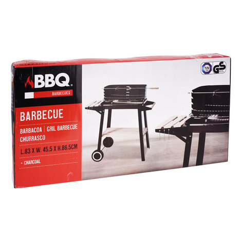 Verrijdbare Barbecue - met zijtafel - 83 x 45 cm 