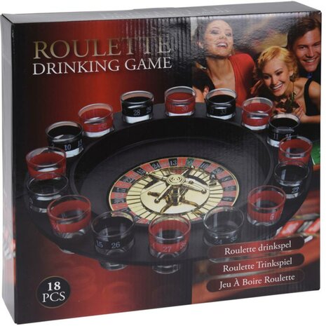 Roulette Drankspel - 16 shotglaajes