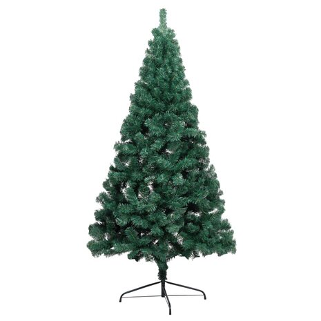 Kunstkerstboom met standaard half 240 cm PVC groen