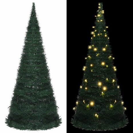 Kunstkerstboom - Kerstboom - Inclusief LED lampjes - pop-up  - 210 cm
