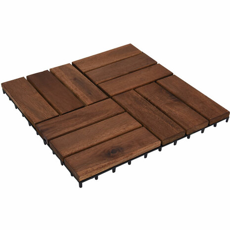 Terrastegels - Acacia Hout - 30x30 cm - 9 stuks - 0.81m2