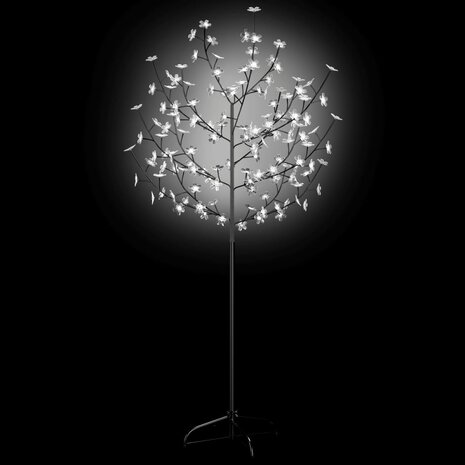 Kerstboom - Kunstkerstboom - Verlicht - 120 LED's - Koud wit licht - kersenbloesem  - 150 cm