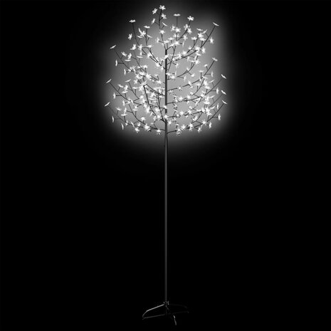 Kerstboom - Kunstkerstboom - Verlicht - 220 LED's - Koud wit licht - kersenbloesem  - 220cm