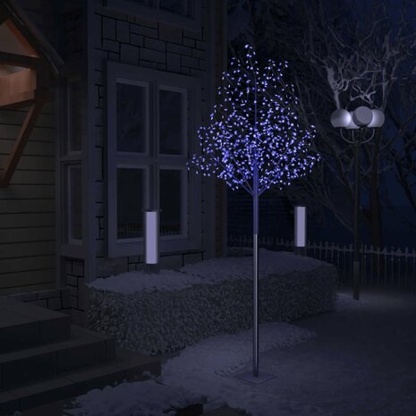 Kerstboom - Kunstkerstboom - Verlicht - 600LED's - blauw licht - kersenbloesem  - 300cm