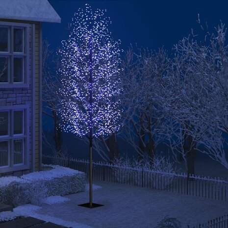 Kerstboom - Kunstkerstboom - Verlicht - 2000 LED's - blauw licht - kersenbloesem  - 500cm