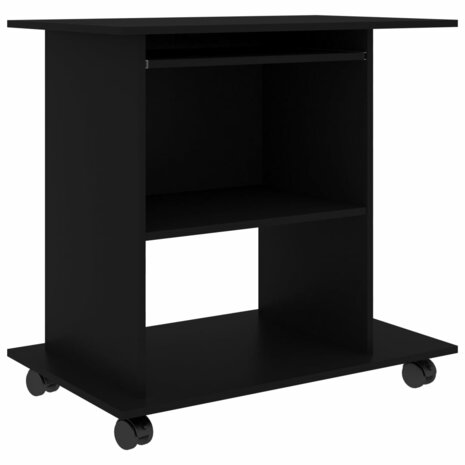 Bureau - Computerbureau - Schijftafel - zwart - 80x50x75 cm