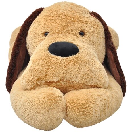 Knuffelbeest - Knuffelhond - Knuffel - Knuffels - pluche - bruin - 120 cm