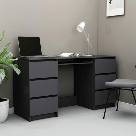 Bureau - Schrijftafel - Grijs - 140x50x77 cm