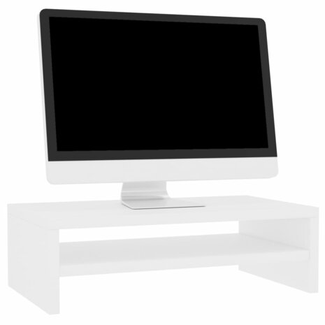 Monitorstandaard - Monitor verhoger - wit - 42x24x13 cm