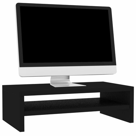 Monitorstandaard - Monitor verhoger - zwart - 42x24x13 cm