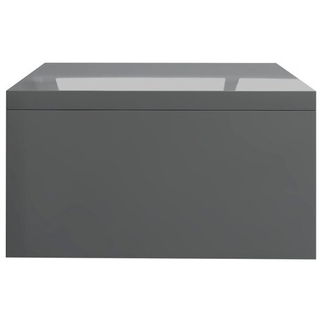 Monitorstandaard - Monitor verhoger - Hoogglans grijs -42x24x13 cm