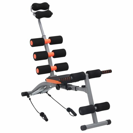 Buikspiertrainer - L-vormig - Met elastische koorden - Bankdruk bank -  inklapbare - Incline bankdruk bank - Hamstring Curls - Leg extension - Leg CurlStabiele