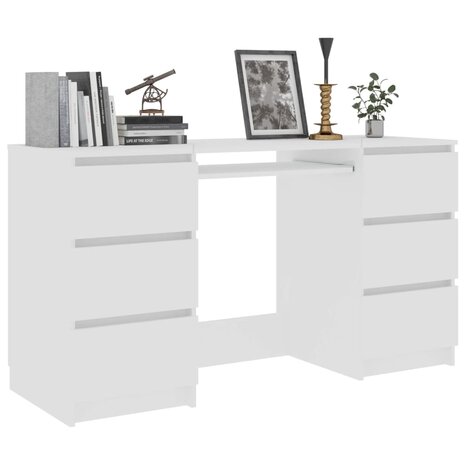 Bureau - Schrijftafel - Wit - 140x50x77 cm