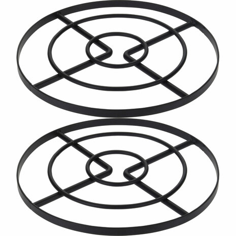 2x Pannenonderzetter - Ø 23 cm - Staal