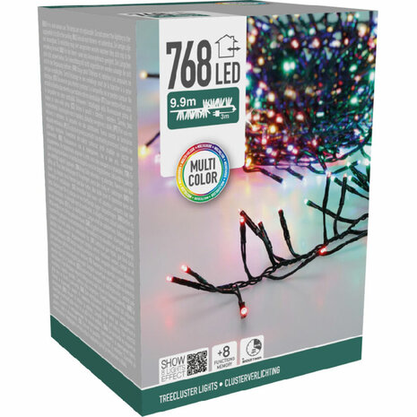 Treecluster Kerstboomverlichting - 768led - multicolor