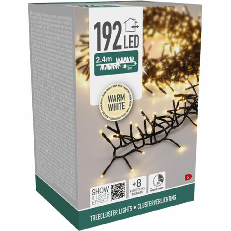 Treecluster Kerstboomverlichting - 192led - warm wit