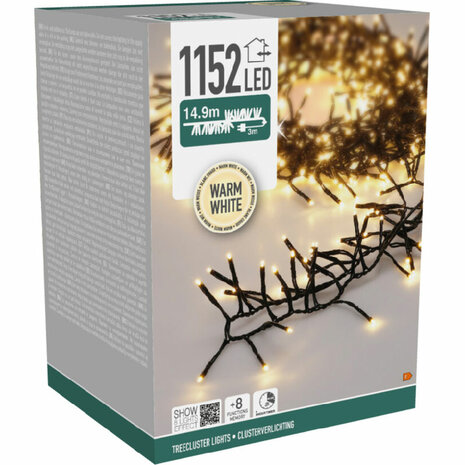 Treecluster Kerstboomverlichting - 1152led - warm wit