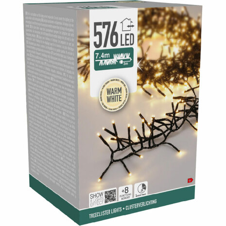 Treecluster Kerstboomverlichting - 576led - warm wit